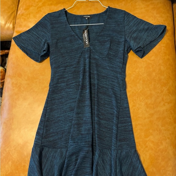 paper moon dress Women Flutter Sleeve Blue NEW TAGS Size M V-neck Designer - Picture 5 of 12